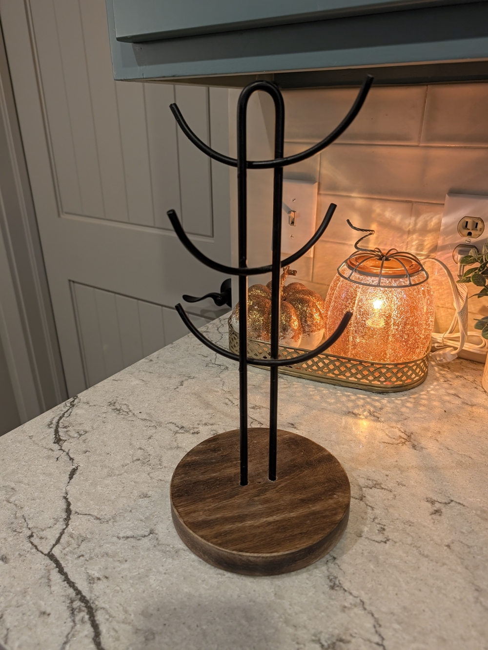 Black and Wood Jewelry Tree Stand - Brand Unlisted